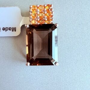 Exquisite Brown and Orange Gemstone Necklace